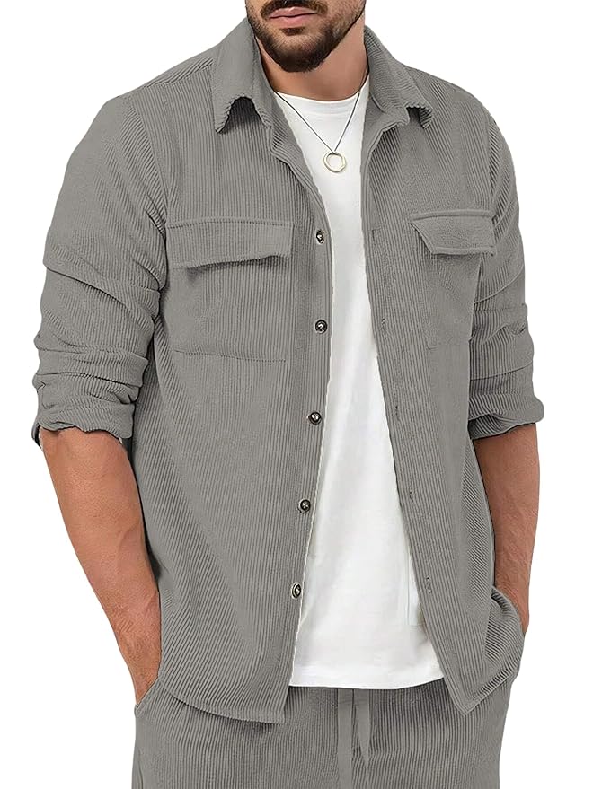 Lymio Men Polyester Casual Regular Fit Shirt || Stylish (Rib)